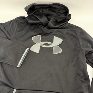 Under‎ Armour Youth XL Cold Gear Loose Black and Gray Hoodie Kangaroo Pockets